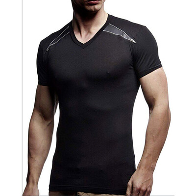 

Mens Casual Fit Short Sleeve Slim Muscle Bodybuilding T-shirt Tee Tops