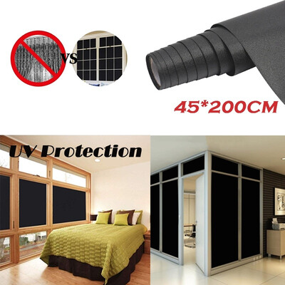 

45200CM Matte Blackout Privacy Window Film Frosted Films UV Protection Glass Window Sticker Dark Window Tinting