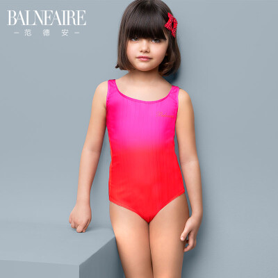 

BALNEAIRE 260036 new childrens swimsuit in the big boy cute baby professional training girl triangle one-piece swimsuit red 11-12 years old