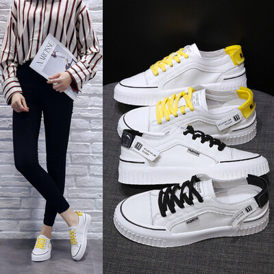 

Womens shoes new autumn versatile casual shoes flat bottom breathable sports white new wave 96150