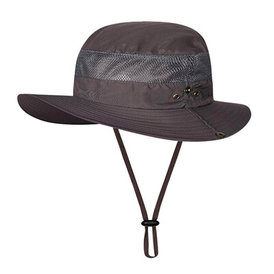 

Unisex Summer Bucket Hat Wide Brim Nylon Sun Visor Outdoor Fishing Cap