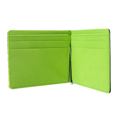 

New Fashion Men Clip Wallet PU Leather Multifunction Colorful Business Wallet Small Handbags