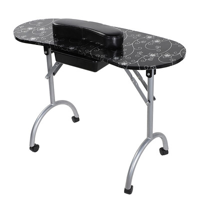 

Folding Portable Manicure Table Nail Desk Work Station W Carrying BagSpa Beauty SalonBlack