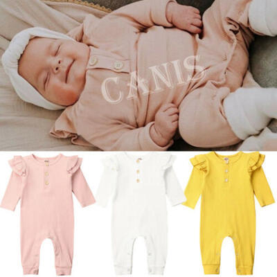 

Newborn Baby Girl Boy Autumn Clothes Long Sleeve Knitted Romper Jumpsuit Outfits