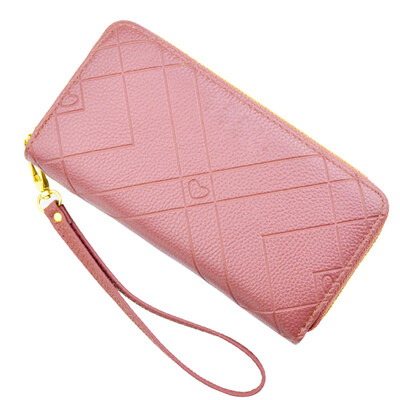 

Lady Double Layer Zip Faux Leather Wallet Wristlet Purse Clutch Bag Phone Holder