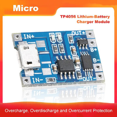 

MicroType-CMini USB 5V 1A TP4056 18650 Lithium-Battery Charger Module Charging Board With Protection Dual Functions 1A Li-ion