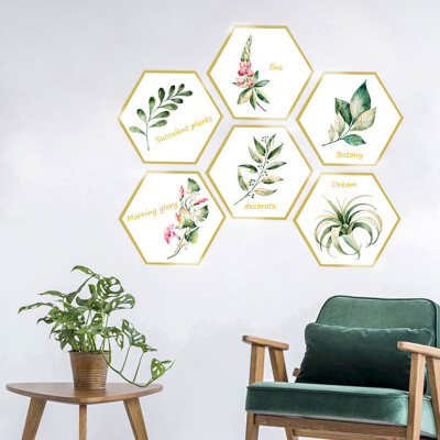 

Plant Painting Wall Sticker Decal Set Bedroom Decoration Stylish Removable PVC