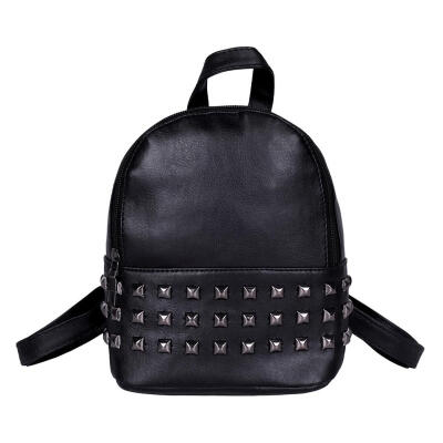 

Fashion Rivet Backpack Women PU Leather Casual Girls Shoulder Schoolbags