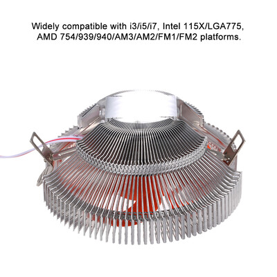 

Hydraulic CPU Cooler Heatpipe Fans Quiet Heatsink Radiator for Intel Core AMD Sempron Platform