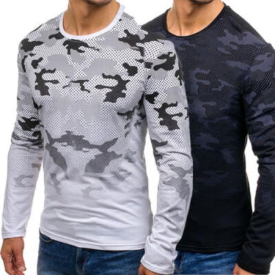 

Camo Men&39s Slim Casual Long Sleeve Baseball T-shirt Tee Pullover Tops Blouse