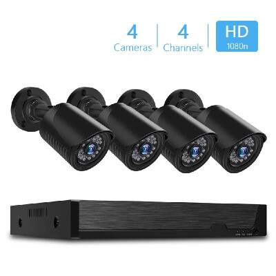 

Home Security Camera System 4Channel H264 Security Digital Video Recorder 4pcs 1080P Surveillance Cameras Motion Detection and