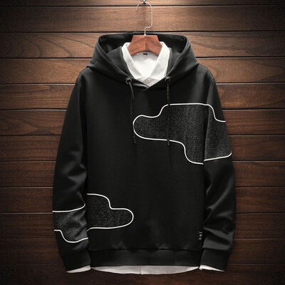 

Toponeto Mens New Style Fashion Cap And Long Sleeve Guard Simple Letters Printed Jacke