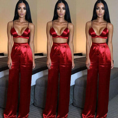 

UK Stock Womens Casual Harem Pants Elastic High Waist Cropped Length OL Trousers