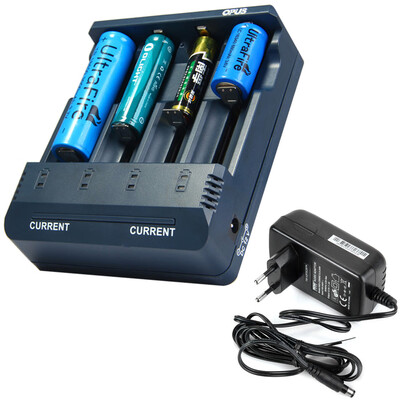 

Opus BT - C1000 Digital 4 Slots Charger Compatible with Li-ion NiCd NiMh Batteries - US Plug
