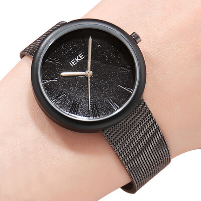 

IEKE88007 Rome Word Belt Ladies Women Stylish Luxury Brand Steel Quartz Watch
