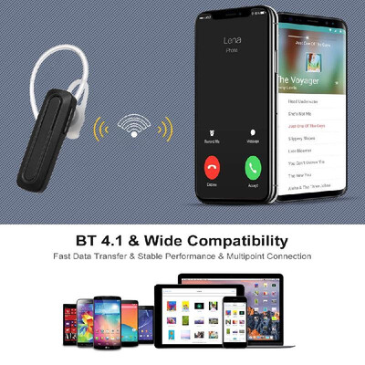 

AL1 Wireless Bluetooth Headphone Single-ear Business Headset Ear Hook with Mic Ear Hook