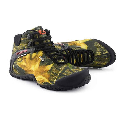 

Outdoor Camouflage High-top Shoes Professional Climbing Boots Mens Hiking Shoes Sport Sneaker Water-resistant Trekking Shoes