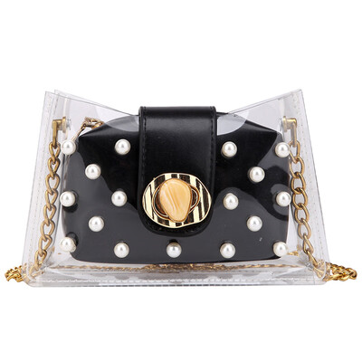 

Summer new wave paint leather shoulder bag Korean version of the wild Messenger bag chain small square bag