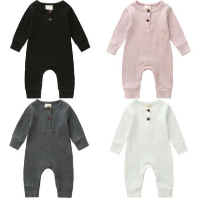 

Newborn Toddler Baby Boy Girls Long Sleeve Romper Jumpsuit Clothes Outfits US