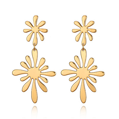 

ZA Jewelry Metal Drop Dangle Earrings For Women Geometric Round Leaf Vintage Statement Earrings Wedding Party Gifts Bijoux Punk