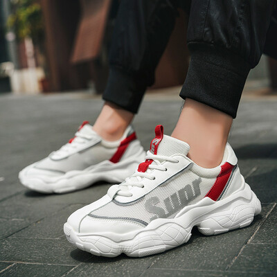 

Fashion breathable mesh shoes thick-soled sports casual shoes wild street shot luminous reflective shoes old shoes