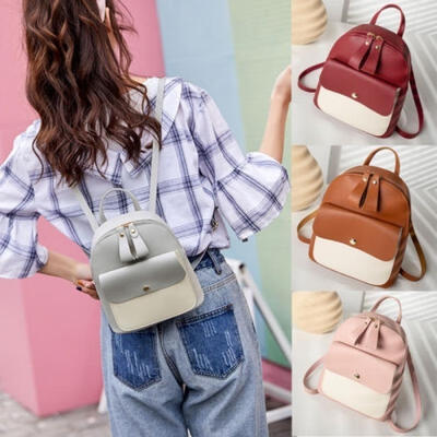 

Women&39s Small Backpack Travel PU Leather Handbag Rucksack Shoulder School Bag