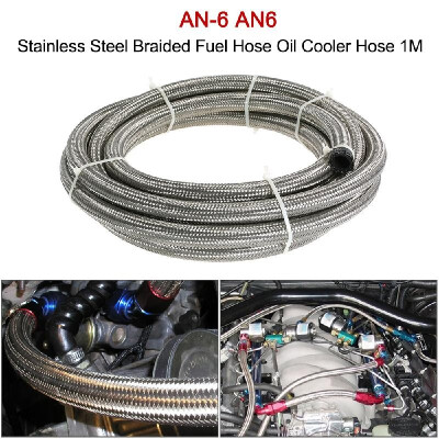 

AN-8 AN8 Stainless Steel Braided Fuel Hose Oil Cooler Hose 1M