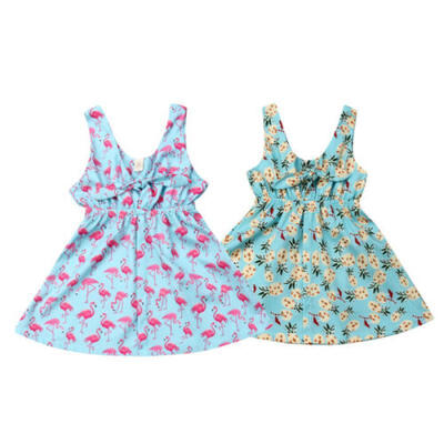 

Toddler Baby Girls Dress Flamingo Pineapple Casual Dress Sundress Clothes 0-3T