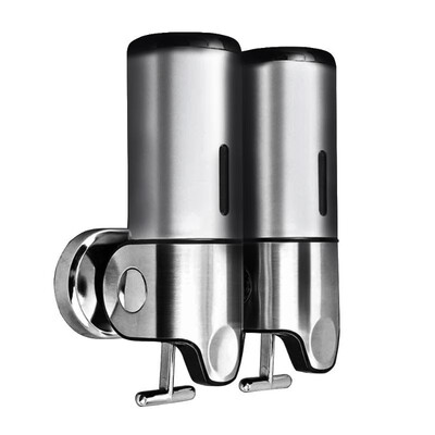 

Double Wall Mount Shower Pump Shampoo&Soap Dispensers Stainless Steel
