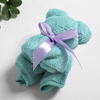 

Gobestart Solid Color Soft Polyester Coral Fleece Towel Wedding Gift Bathroom Handkerchief