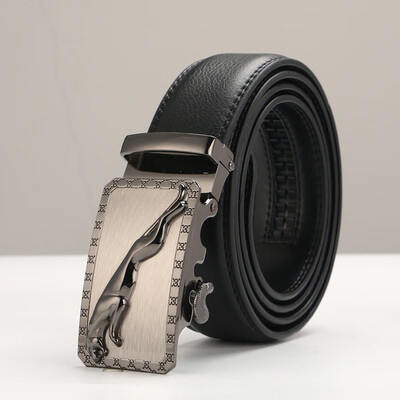 

Business Style Men Belt 100 Cowhide Genuine Leather Belts For Men Luxury Automatic Buckle Belts Brown Black Cinturones Hombre