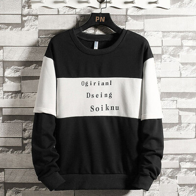 

Toponeto Men Splicing Button Pullover Long Sleeve O-Neck Sweatshirt Tops Blouse