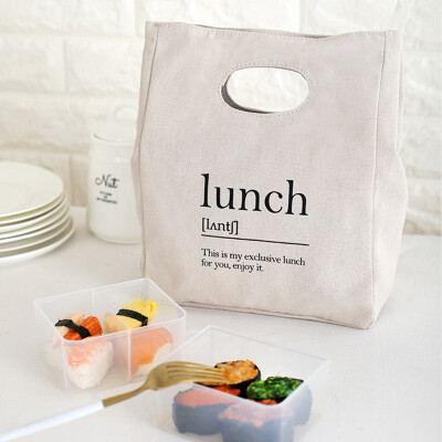 

Nordic style canvas lunch bag environmentally friendly picnic bag lunch bag portable canvas bag food bag bread bag washable