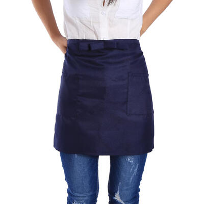 

Greensen 7 Solid Colors Half-Length Polyerter Apron Unisex Bowknot type With Pockets For Waiter Waitress