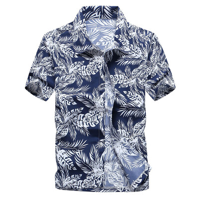

Men Hawaiian T Shirt Short Sleeve Summer Holiday Floral Beach Blouse Shirts Tops