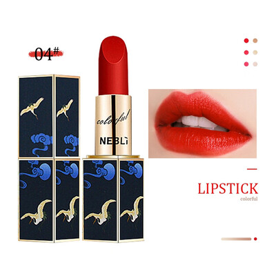 

Lips Makeup Waterproof Long Lasting Pigment Nude Red Velvet Matte Lipstick Make Up Luxury Chinese Style