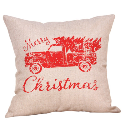 

〖Follure〗Merry Christmas Pillow Cases Cotton Linen Sofa Cushion Cover Home Decor