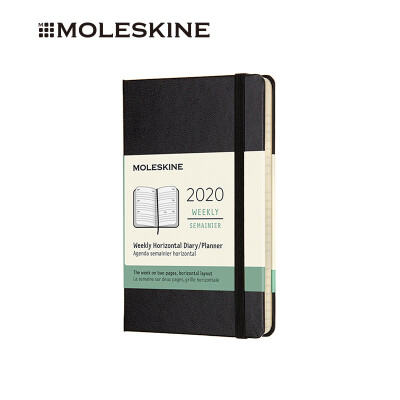 

MOLESKINE 2020 12 months Hard Face Weekly Notepad Schedule Hand Pocket Pocket Large Large Black - Pocket Horizontal Week Book 9261