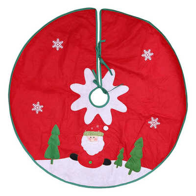 

90cm Santa Claus Christmas Tree Skirt New Year Xmas Tree Carpet Home Outdoor Merry Christmas Decoration