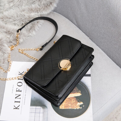 

High-grade foreign lady bag Chaohuan version of inclined bag fashion embroidery chain single shoulder small square bag