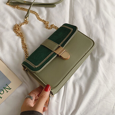 

French small crowdsourcing women 2019 fall new ladies frosted shoulder bag Western style chain messenger bag