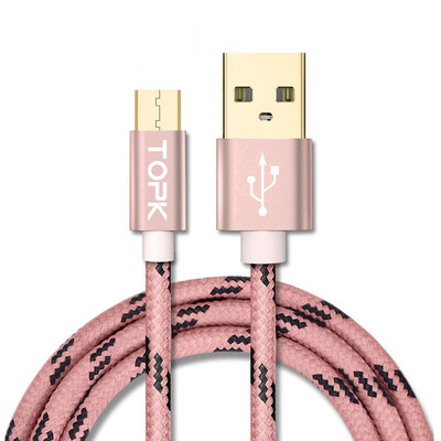 

TOPK Micro USB Cable 2A Fast Data Sync Charging Cable For Samsung Huawei Xiaomi LG Andriod Microusb Mobile Phone Cables