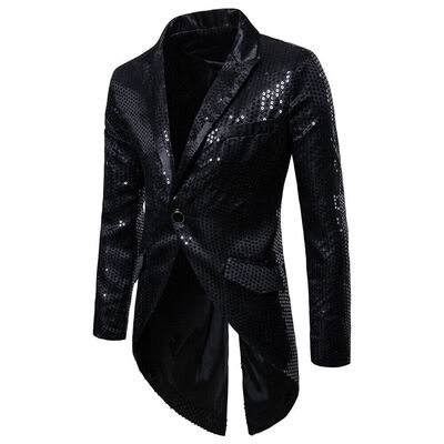 

Stylish Mens Casual Slim Fit Formal One Button Suit Blazer Coat Jacket Tops