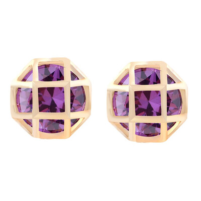 

Hollow Metal Block Fine Zircon Earrings Crystal Zircon Wedding Earrings Studs