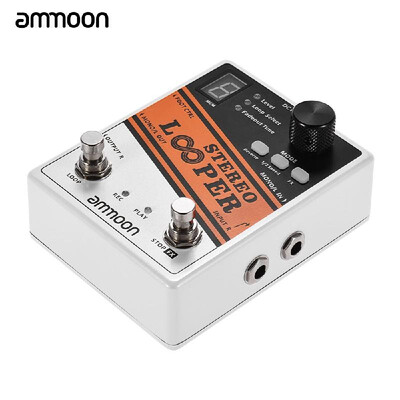 

ammoon STEREO LOOPER Loop Record Guitar Effect Pedal 10 Independent Loops Max 10min Recording Time for Each Loop Unlimited Overd