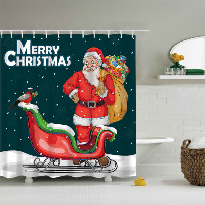 

〖Follure〗Christmas Gift Boxes In Snow Bathroom Shower Curtain Waterproof Fabric &12 Hooks