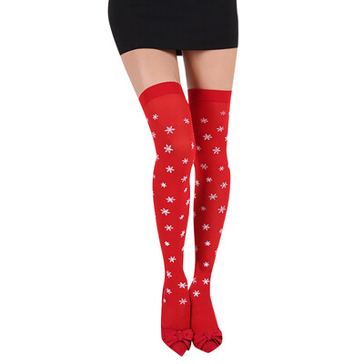 

Tailored Women Girls Sexy Chriatmas Party Printed Knee Socks Stockings