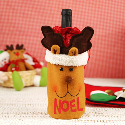

Christmas Wine Bag Decorations For Home Santa Claus Wine Bottle Cover Snowman Gift Xmas New Year Decor