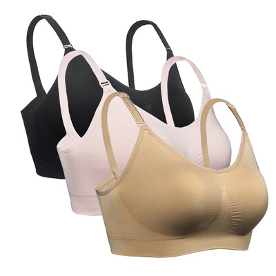 

iLoveSIA Nursing Bra Breathable Anti-Hit Hammer Full Cup No Trace Breastfeeding Bra-3P-70465637