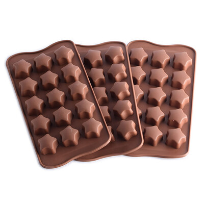 

3D Silicone Chocolate Mold Cookie Candy Star Shape Cake Decor Diy Baking Moulds